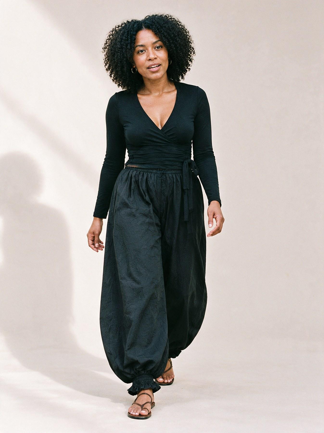 The Parachute Trouser in Black