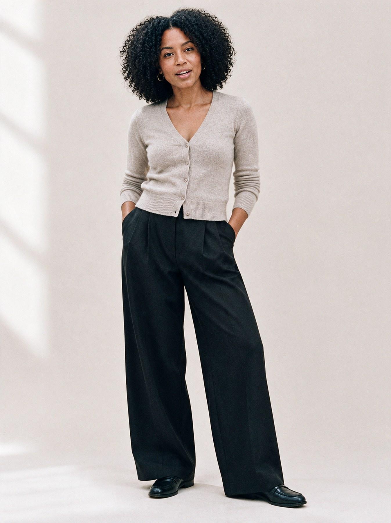 The Fine-Knit Cardigan in Beige