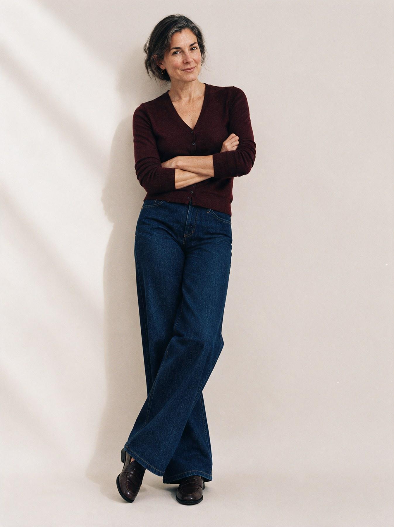 The Fine-Knit Cardigan in Burgundy