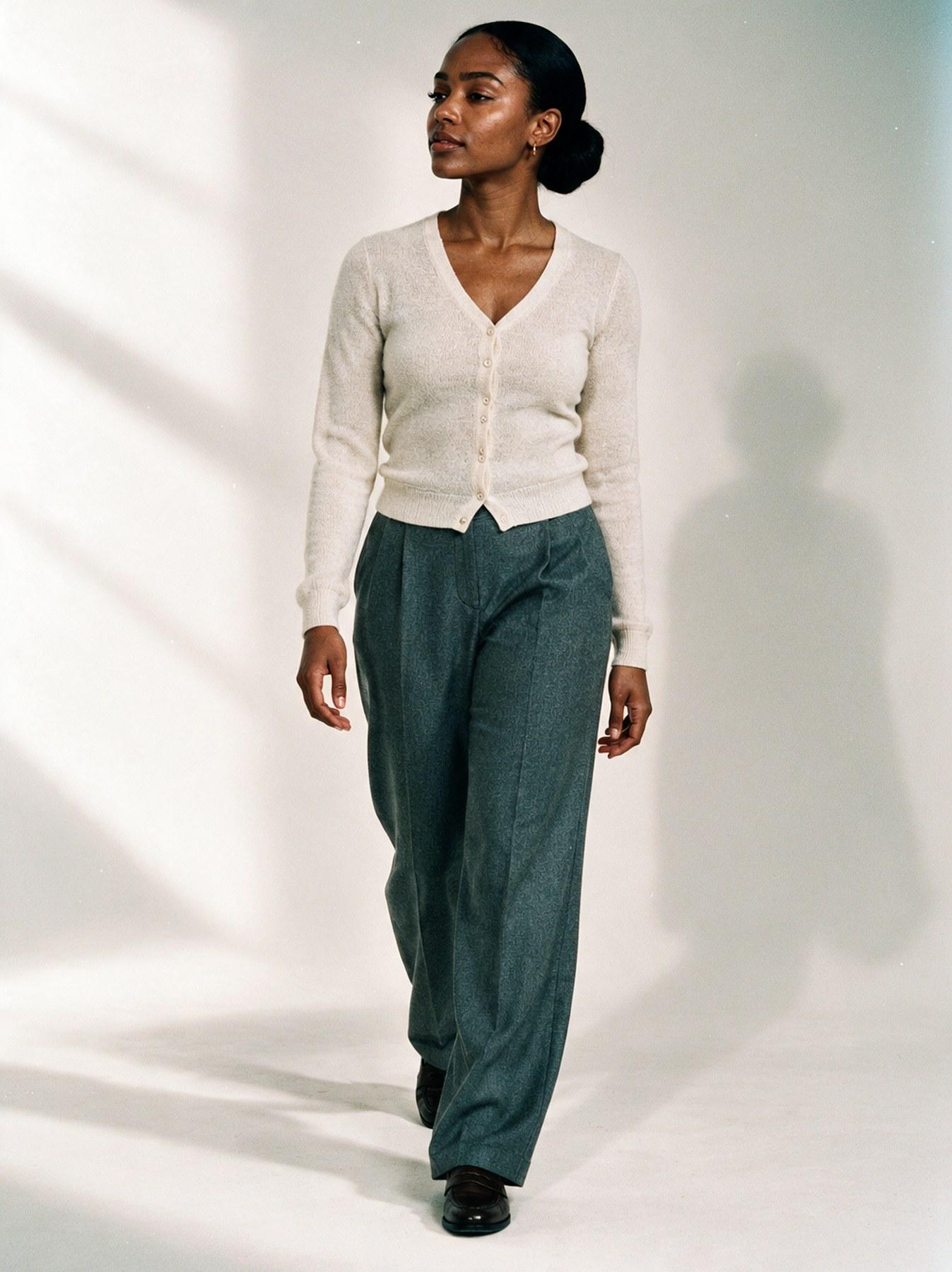 The Fine-Knit Cardigan in Cream