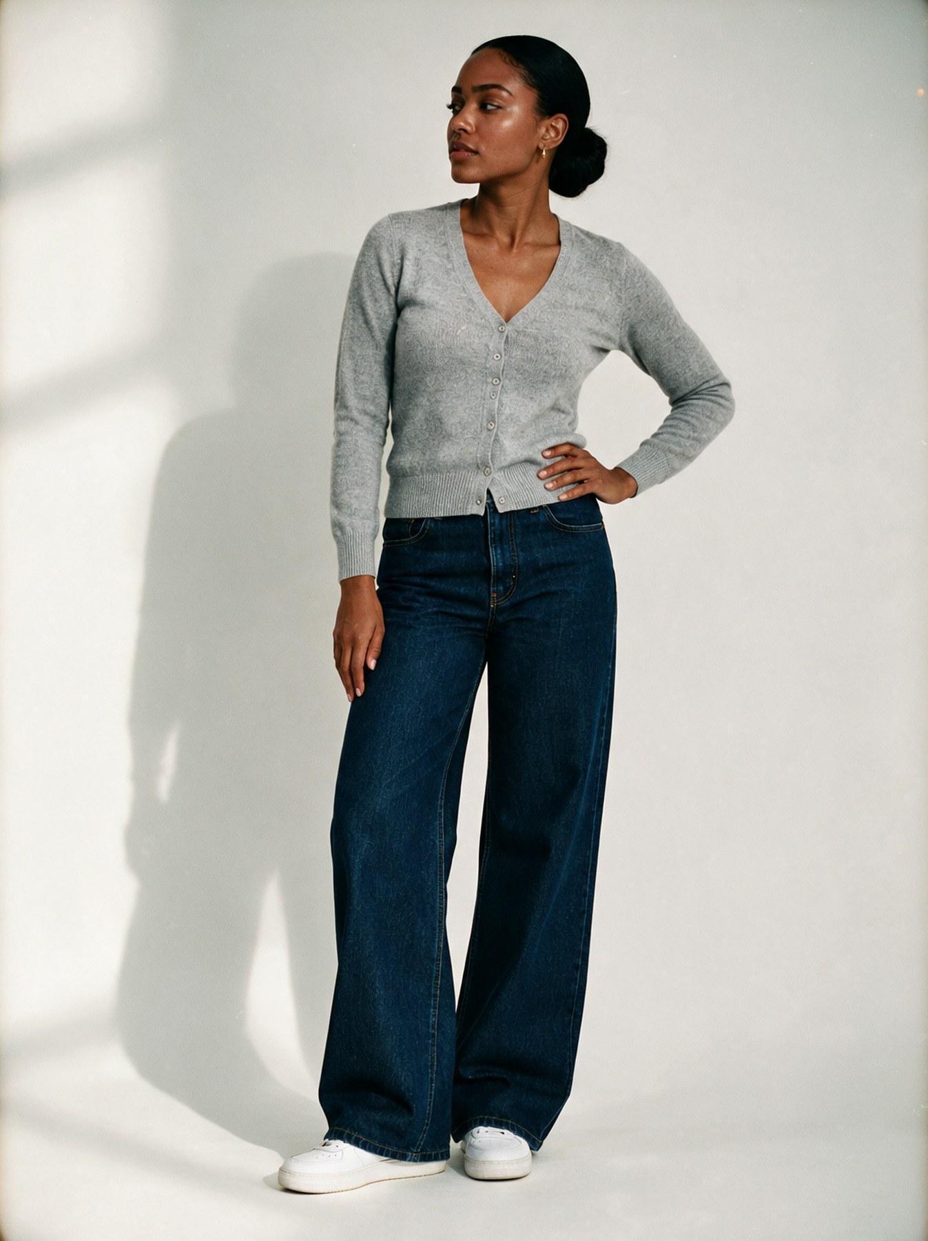 The Fine-Knit Cardigan in Grey