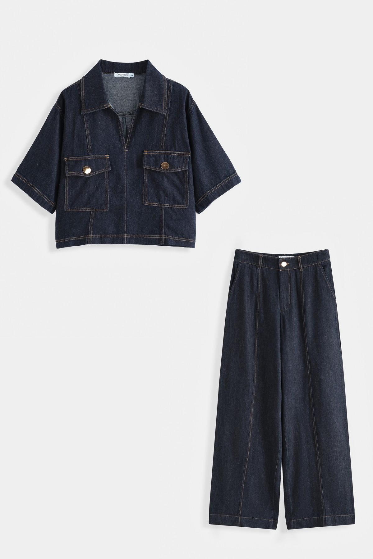The Denim Set in Dark Blue