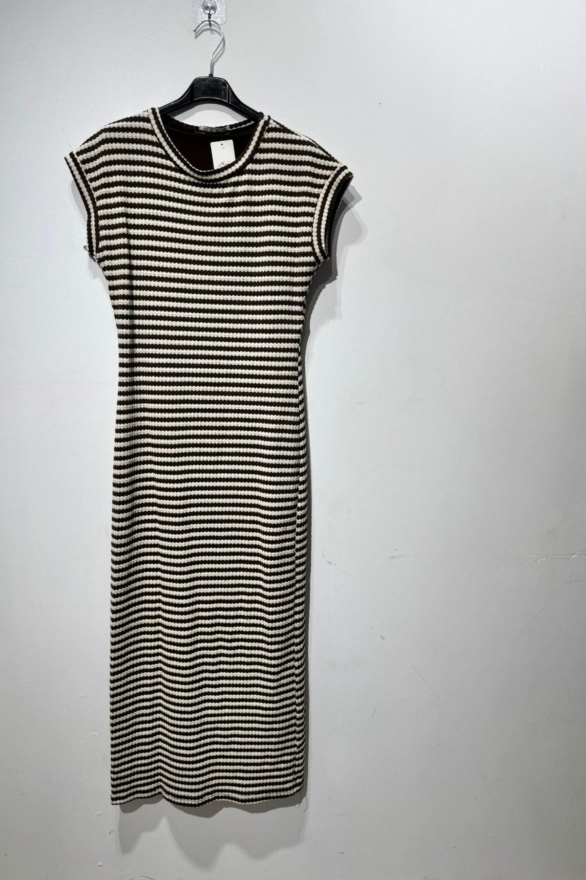 The Stripe Maxi in Brown