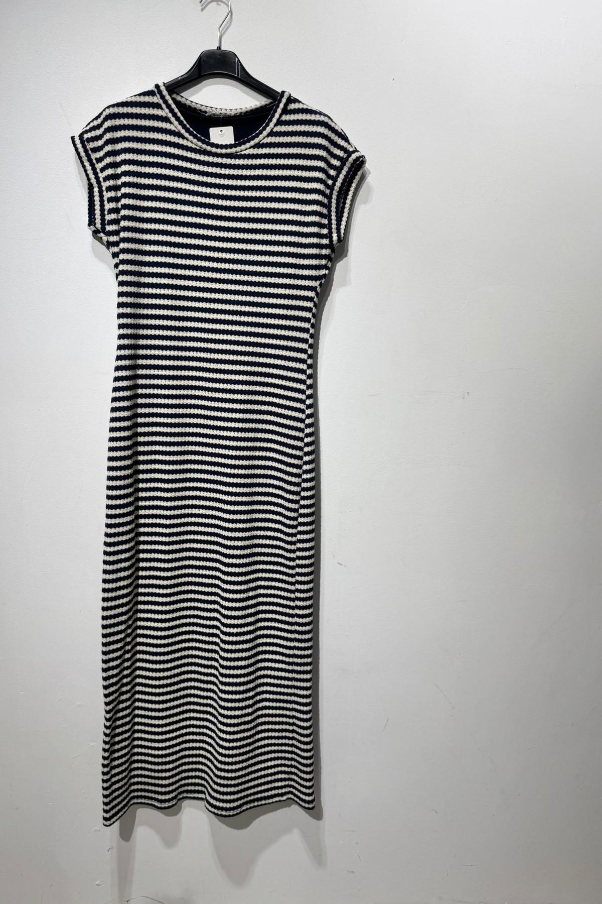 The Stripe Maxi in Navy